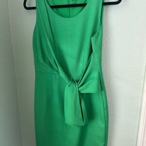 The Limited Green Ruched Tie Front Mini Dress
